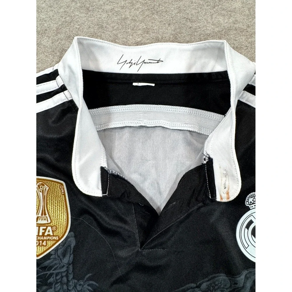 Real Madrid 7# Cristiano Ronaldo Soccer Jersey Mens M Black Yohji Yamamoto Drago